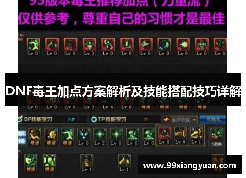DNF毒王加点方案解析及技能搭配技巧详解